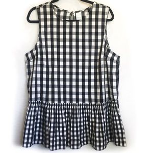 Time and Tru black gingham sleeveless top size xl